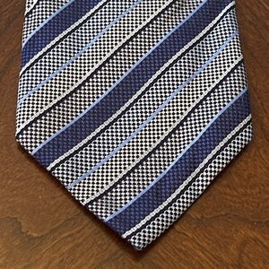Pronto Uomo Couture Hand Made Blue 100% Silk Men’s Neck Tie Made In China